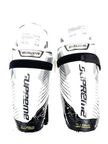 Used Bauer S170 Junior Shin Guards White 11" 11860-S000304590