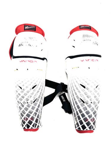 Used Bauer VAPOR Intermediate Shin Guards White 11 1/2" 11860-S000304951
