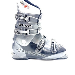 Used Rossignol COMP J Boys DH Ski Boot Grey 255 MP - M07.5 - W08.5 11860-S000304044
