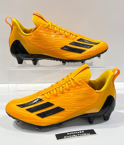 Size 10.5 Adidas Adizero Football Cleats Collegiate Gold HP6598 yellow