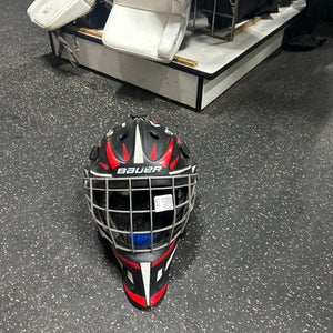 Used Bauer GOALIE HELMET Senior Goalie Helmet/Mask Black One Size 11337-S000480261