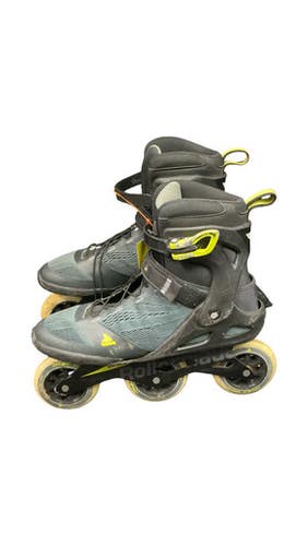 Used Rollerblade MACROBLADE 100 Senior Rec Fitness Skates Grey Senior 13 11859-S000028761