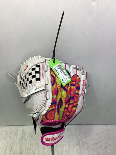 Used Wilson FLASH LH Throw Fastpitch Gloves White 11 1/2" 11347-S000264790