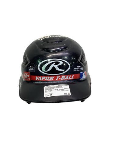 Used Rawlings VAPOR T-BALL Batting Helmet No Mask Black SM 11347-S000264732
