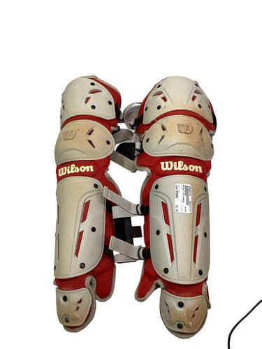 Used Wilson LEG GUARDS Catchers Leg Guards Grey Intermed 11347-S000264724