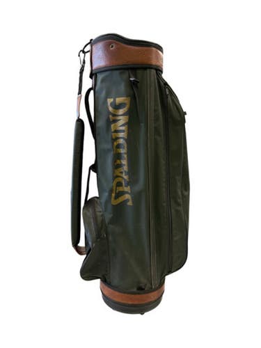 Used Spalding 14 HOLE Mens Stand Bag Green 11862-S000093038