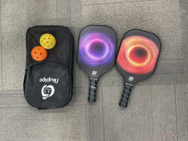 Used NIUPIPO PICKLEBALL SET 2 PADDLES Pickleball Racquet Black 11614-S000231803