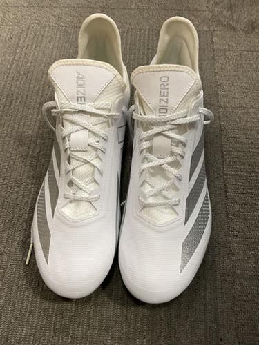 Used Adidas ADIZERO ELECTRIC .1 Adult FB Cleats White Senior 12.5 11614-S000231793
