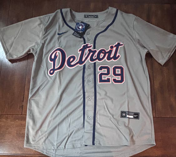Detroit Tigers Tarik Skubal Gray Away Jersey Adult Large NWT