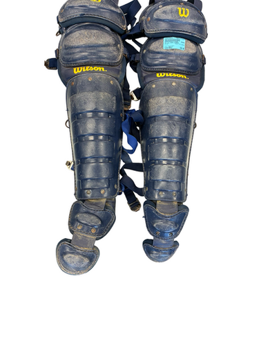 Used Wilson SHIN GUARDS Catchers Leg Guards Royal Blue Adult 11682-S000128470