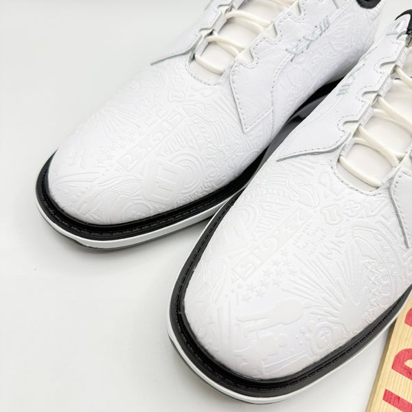 Nike Air Jordan ADG 5 Low White Black Golf Shoes FQ7874-102  display picture 2