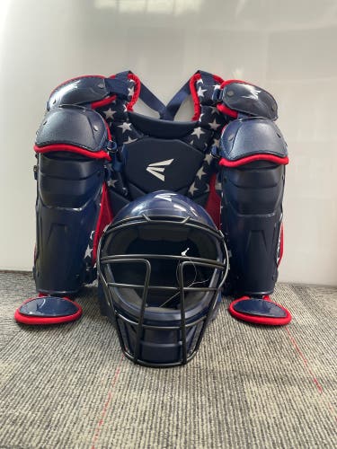 New | Easton Black Magic 3.0 Catcher's Set - Youth Medium Stars and Stripes