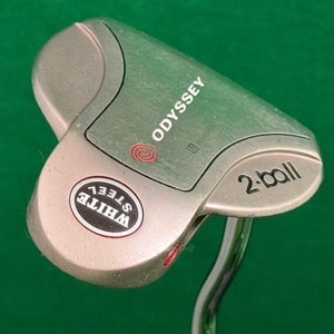 Odyssey White Steel 2-Ball Double-Bend 36" Mallet Putter Golf Club