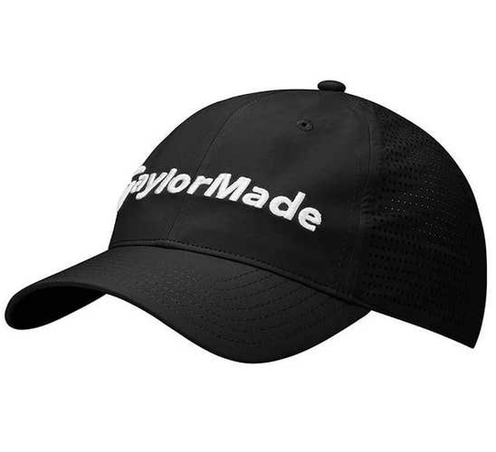 Taylor Made Hamptons Litetech Hat (Black, Adjustable) Golf Cap 2024 NEW