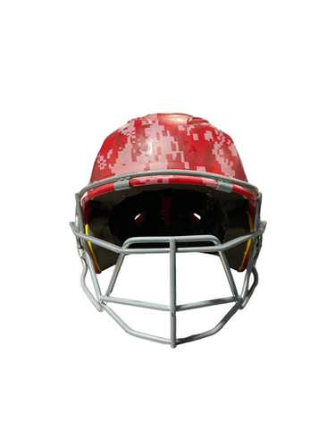 Used Under Armour UA HELMET Batting Helmet w/Mask Red One Size 11834-S000047329