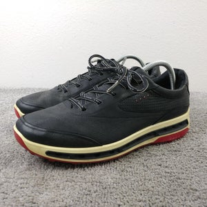 Ecco Cool Pro GTX Spikeless Golf Shoes Mens Size 41 EU Lace Up Black Leather