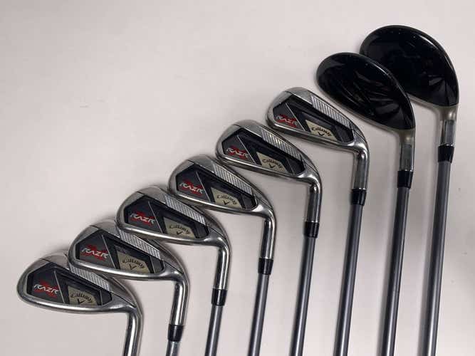 Callaway Razr X Hybrid Iron Set 4H-5H-PW+GW 55g Ladies RH
