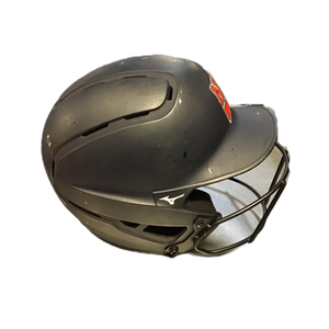 Used Mizuno B6 Baseball Batting Helmet w/Mask Navy Blue S/M 11730-S000069915