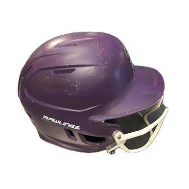Used Rawlings MACH-JR-REVA Batting Helmet w/Mask Purple One Size 11730-S000069105
