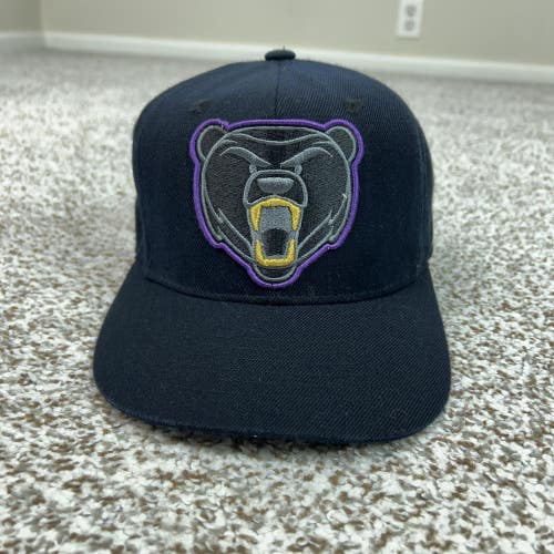Neff Hat Cap Fitted Mens 7 1/2 Black Bear Logo Twill Casual Sports Streetwear
