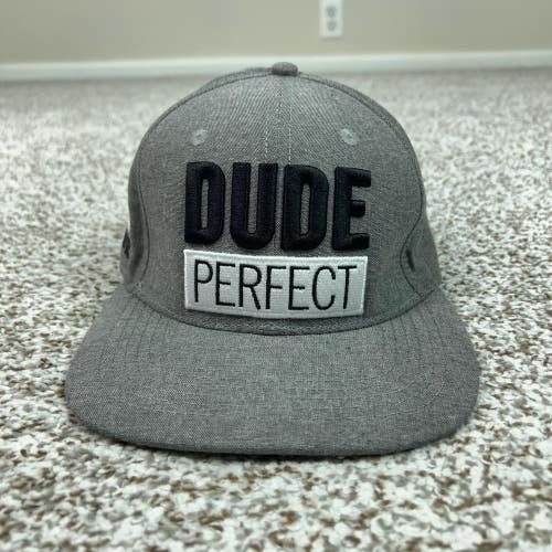 Dude Perfect Hat Cap Snap Back Mens One Size Gray 2021 Tour Logo Sports Casual