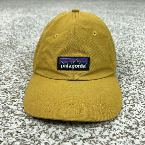Patagonia Hat Cap Strap Back Mens One Size Yellow Canvas Logo Outdoor Casual