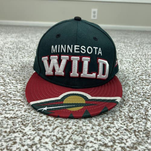 Minnesota Wild Hat Cap Snap Back Mens One Size Green NHL Hockey New Era Sports