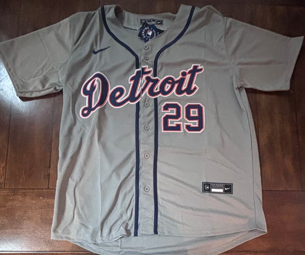 Detroit Tigers Tarik Skubal Gray Away Jersey Adult XL NWT