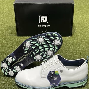 FootJoy DryJoys Premiere Series Field Golf Shoes 54557 White/Mint 9 Medium NEW