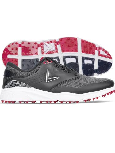 Callaway Coronado V3 SL Men's Size 8.5 Golf Shoes Black/Gray/Red NEW