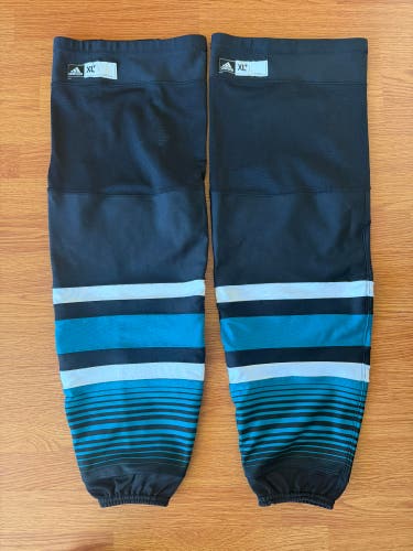 Fanatics SJ Sharks 2024/25 Pro Stock “Evolve” Teal Black socks