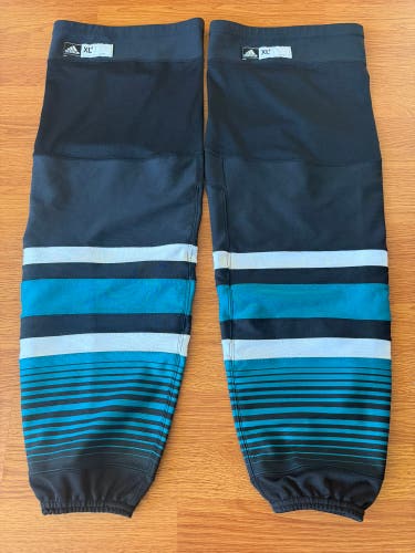 Fanatics SJ Sharks 2024/25 Pro Stock “Evolve” Teal Black socks