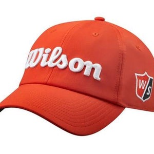 Wilson Staff Pro Tour Golf Cap (Orange, Adjustable) Hat NEW