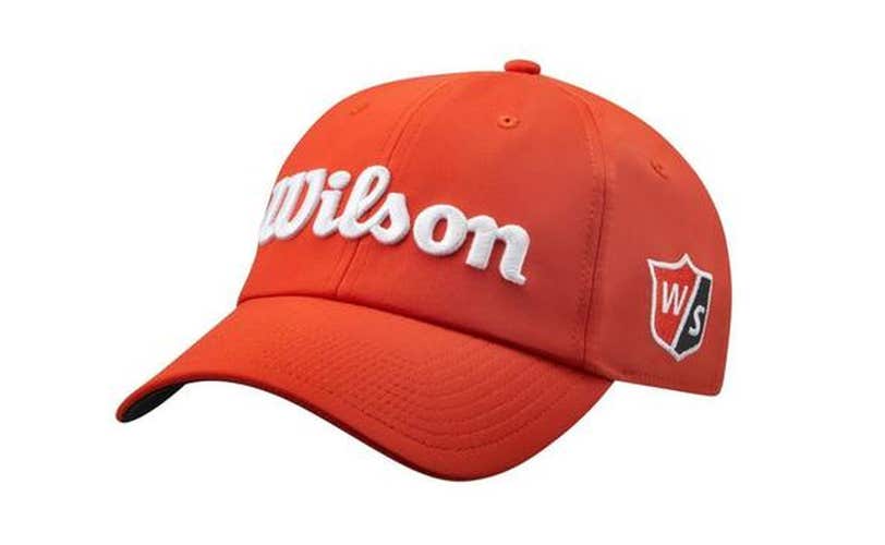 Wilson Staff Pro Tour Golf Cap (Orange, Adjustable) Hat NEW