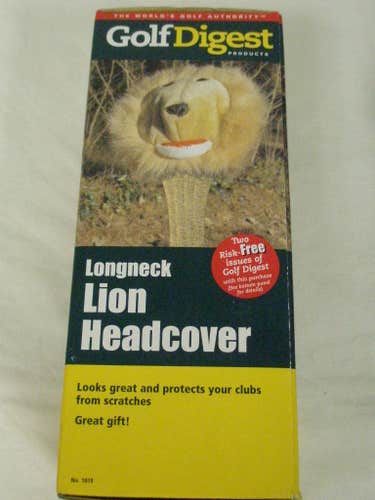 Golf Digest Long Neck Lion Headcover (Fairway Wood, tan) Golf Cover New