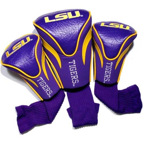 Team Golf Contour Golf Club Headcovers 3pk (LSU TIGERS) NCAA NEW
