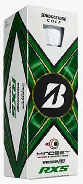 Bridgestone Tour B-RXS Mindset Golf Balls (White, 3pk) 1 Sleeve 2024 NEW