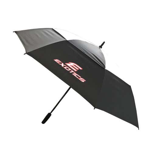 Tour Edge Exotics Premium Umbrella (Black/White, 60" Single Canopy) Golf NEW