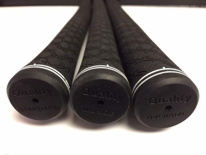 Q Sport Double Helix Golf Grip (Black, OVERSIZE) .600, 66g Ribbed NEW
