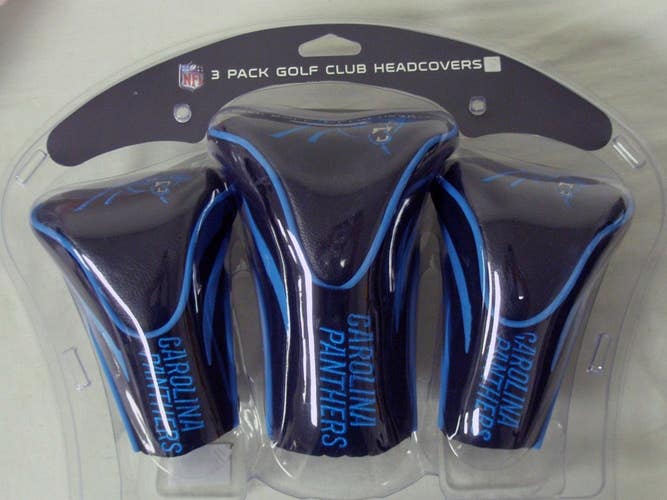 Team Golf Contour Golf Club Headcovers 3pk (Carolina Panthers) NFL NEW