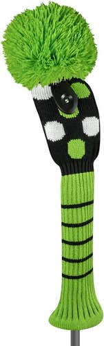 Just 4 Golf Dot Fairway Headcover (Lime/Black/White) J4G NEW