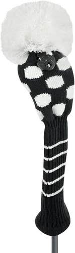 Just 4 Golf Dot Fairway Headcover (Black/White) J4G NEW