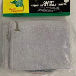 Charter Products Giant Pro Style Golf Towel (Grey, 16"x26") New