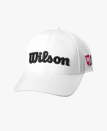 Wilson Staff Performance Mesh Golf Cap (White, Adjustable) Golf Hat NEW