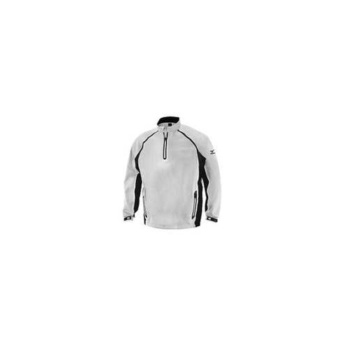 Mizuno Impermalite Long Sleeve Rain Top (White/Black, LARGE) 2012 NEW