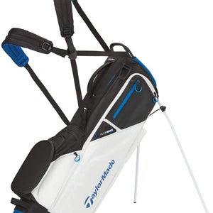 Taylor Made Flextech Stand Bag (5-way top, White/Black/Blue) 2022 NEW