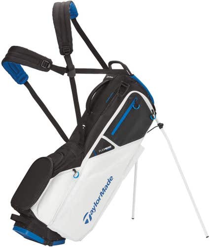 Taylor Made Flextech Stand Bag (5-way top, White/Black/Blue) 2022 NEW