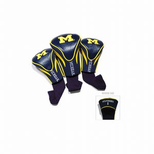 Team Golf Contour Golf Club Headcovers 3pk (Michigan, NAVY) NCAA NEW