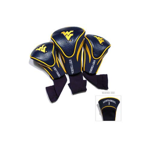 Team Golf Contour Golf Club Headcovers 3pk (West Virginia) NCAA NEW