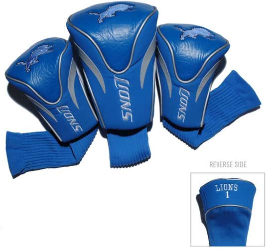 Team Golf Contour Golf Club Headcovers 3pk (Detroit Lions) NFL NEW